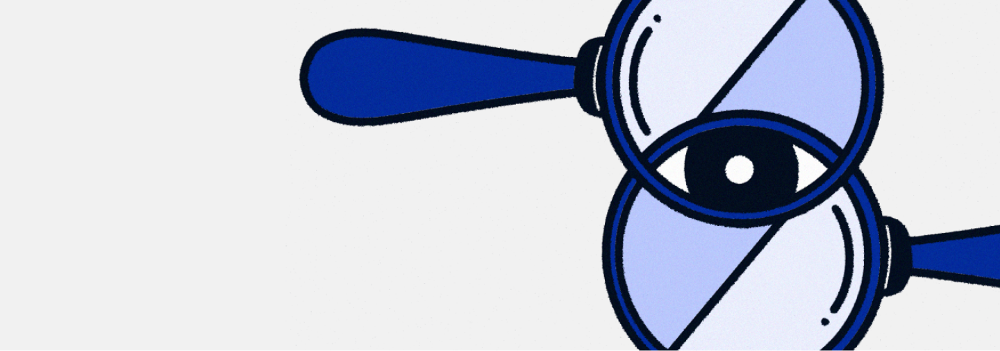 magnifying glass right aligned
