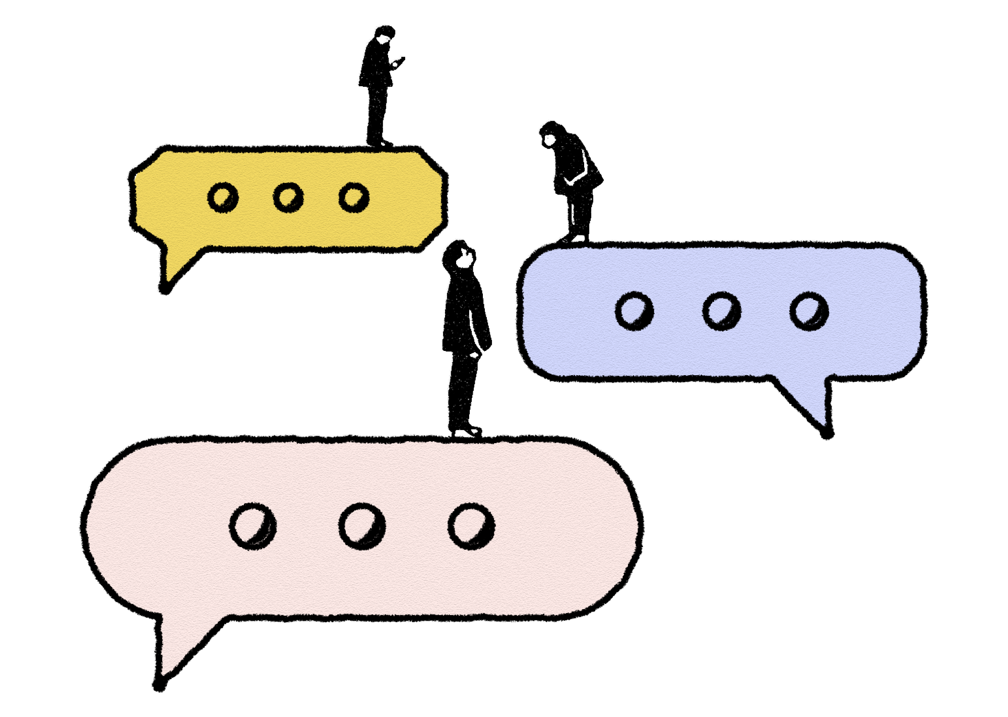 colour speech bubbles