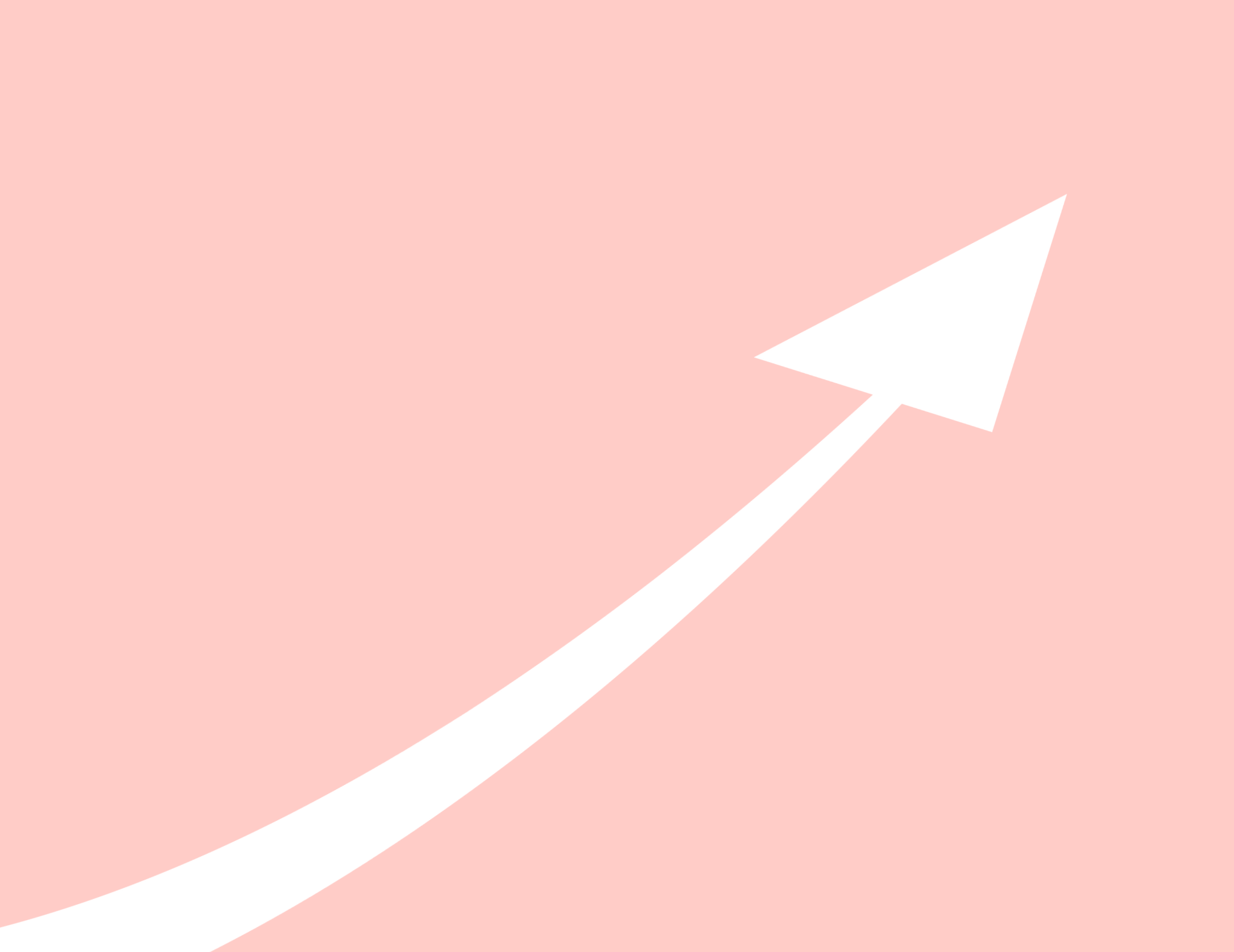 White arrow on a pink background